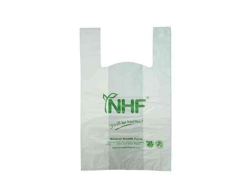 White HDPE Singlet Bag Printed 1 Colour